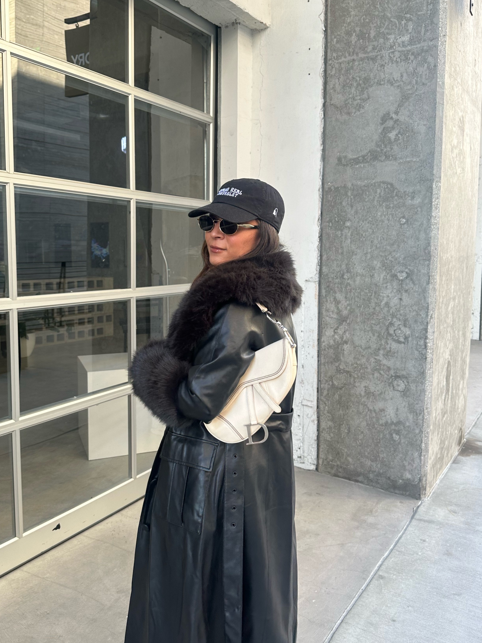 Faux leather jacket with faux fur

#LTKstyletip #LTKSeasonal