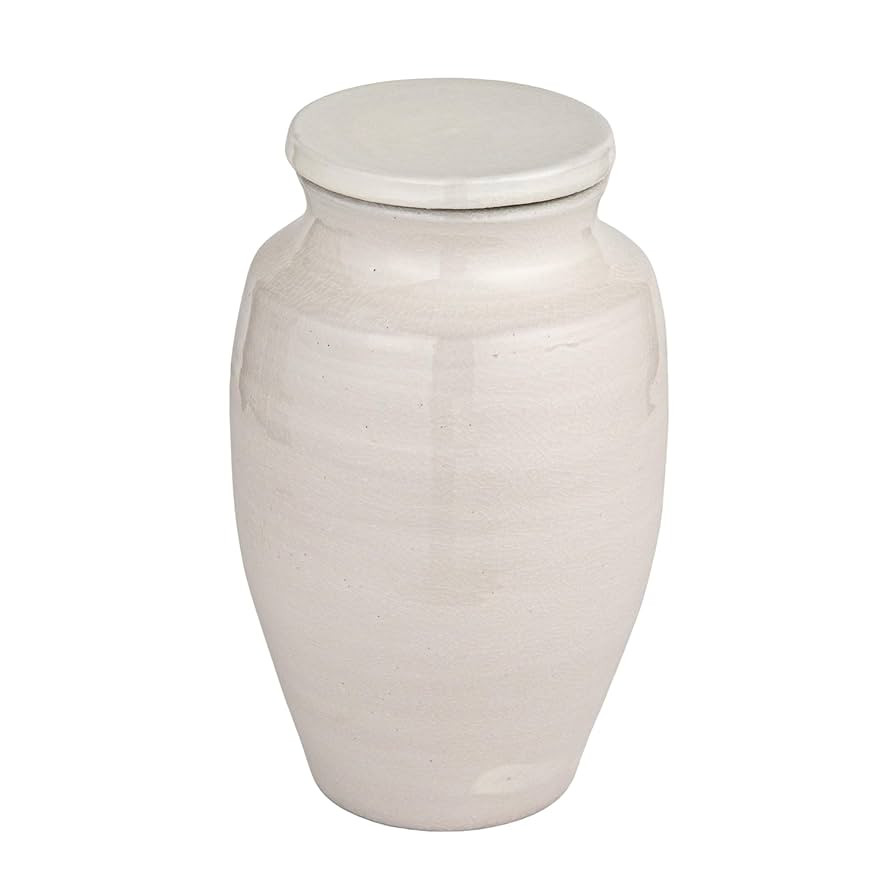 Medium Round White Terracotta Cachepot | Amazon (US)