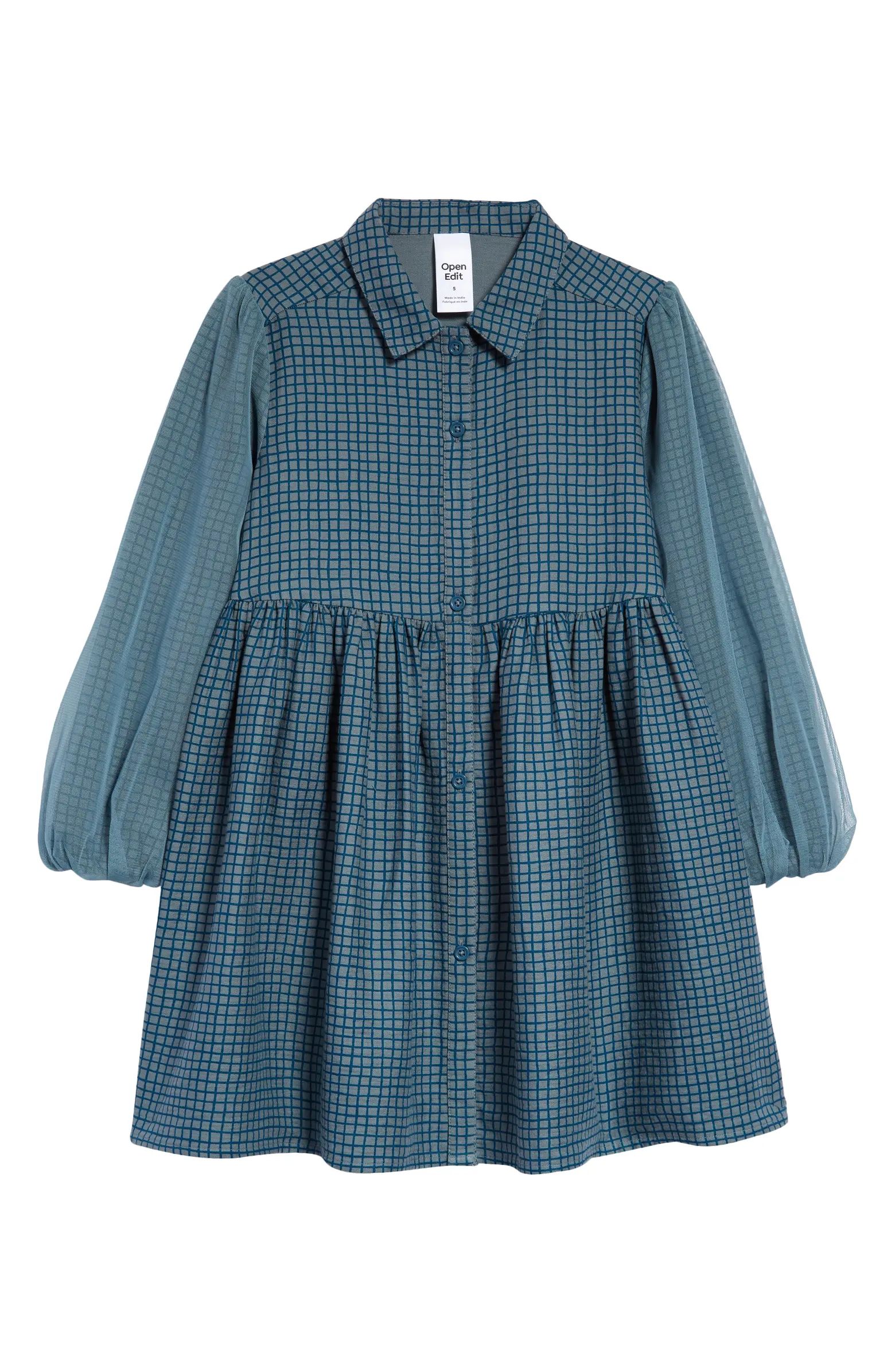 Kids' Print Long Sleeve Dress | Nordstrom