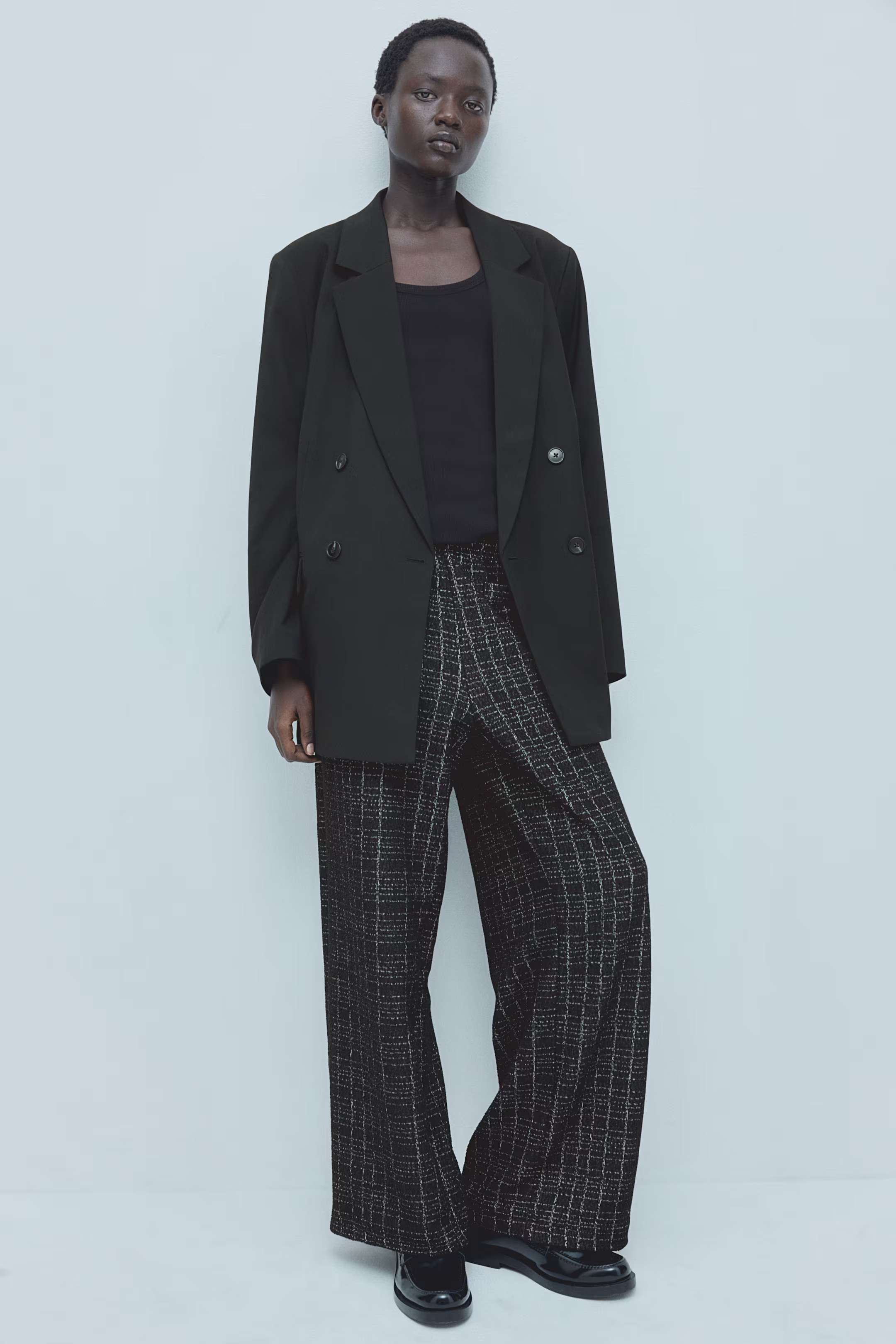 Double-Breasted Blazer - Black - Ladies | H&M US | H&M (US + CA)