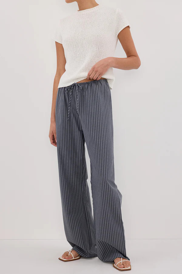 MASON SLATE STRIPE DRAWSTRING PANT | DISSH