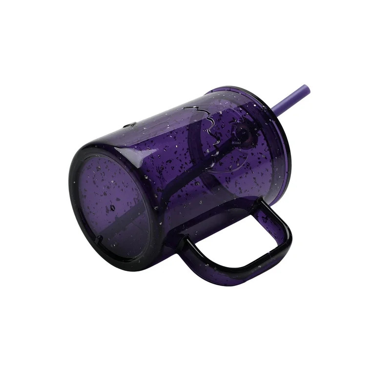 Way To Celebrate 20 Ounce Acrylic Embossed Bat Mug, Purple Glitter - Walmart.com | Walmart (US)