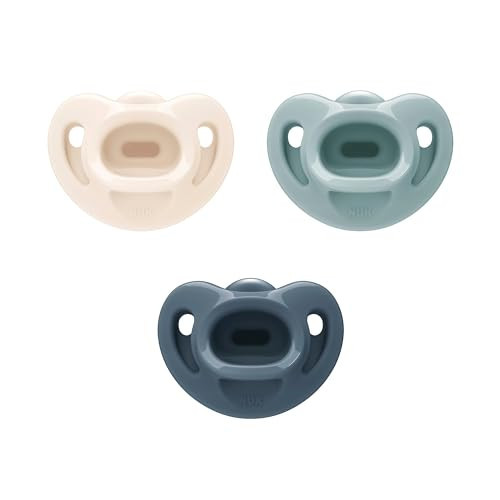 NUK | for Nature | Comfy | Made in USA | REDcert²-Certified | The Pacifier is Made with 100% bio-Based Sustainable Silicone | BPA-Free | 3 Count (Pack of 1) | (0-6 Months, Midnight Mist) | Amazon (US)