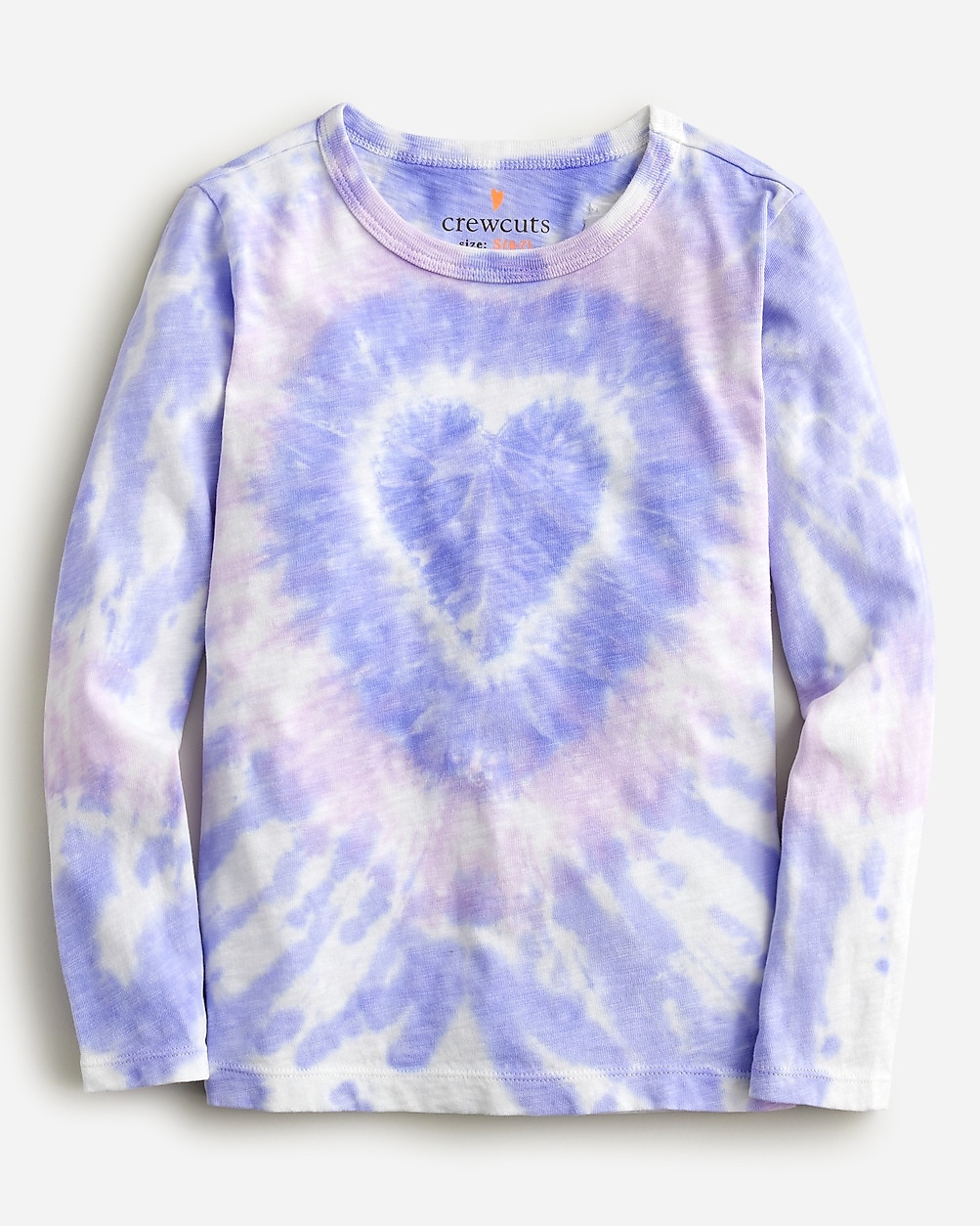 Girls' long-sleeve heart tie-dye T-shirt | J. Crew US
