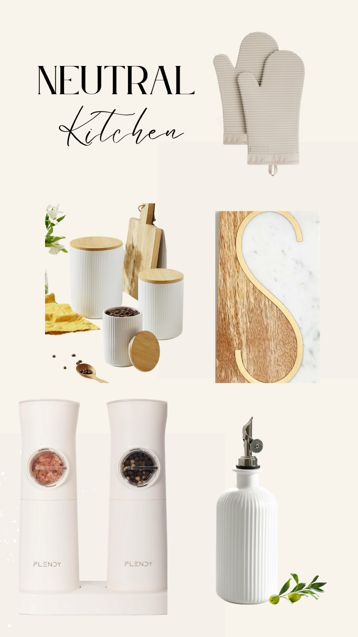 Neutral Kitchen Finds!

Amazon Finds
Kitchen Gadgets
Dinner Party
Kitchen Staple

Gift Ideas for housewarming, host gifts and Christmas. 

Home Goods
Kitchen Storage
Salt and Pepper Grinder
Cutting Board
Olive Oil Dispenser
Pot Holders


#LTKFindsUnder50 #LTKHome