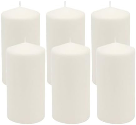 Stonebriar Unscented White Tall Pillar Candles, 65 Hour Burning Candle Pillars, Perfect for Decor... | Amazon (US)