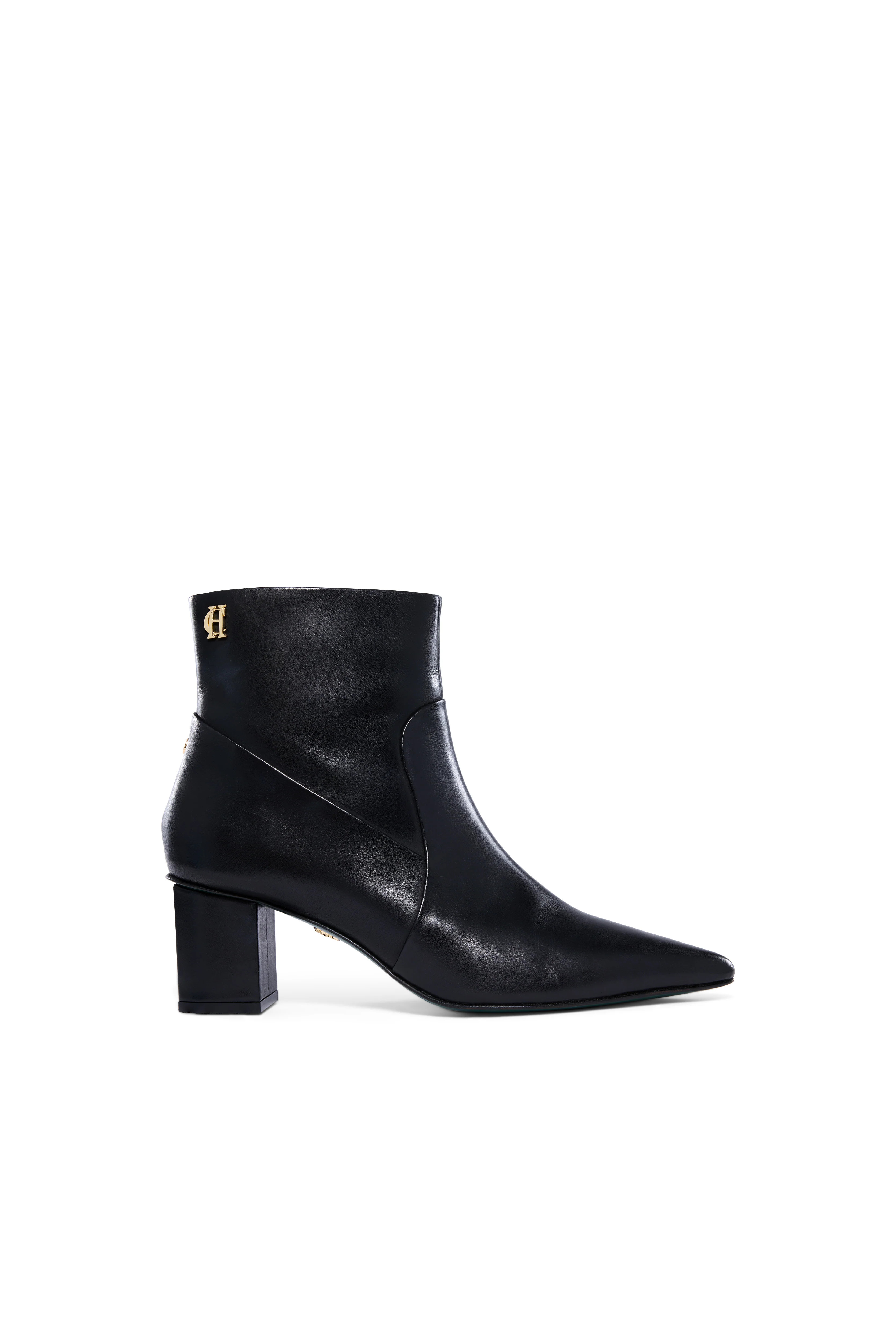 Regency Mid Heel Ankle Boot (Black) | Holland Cooper