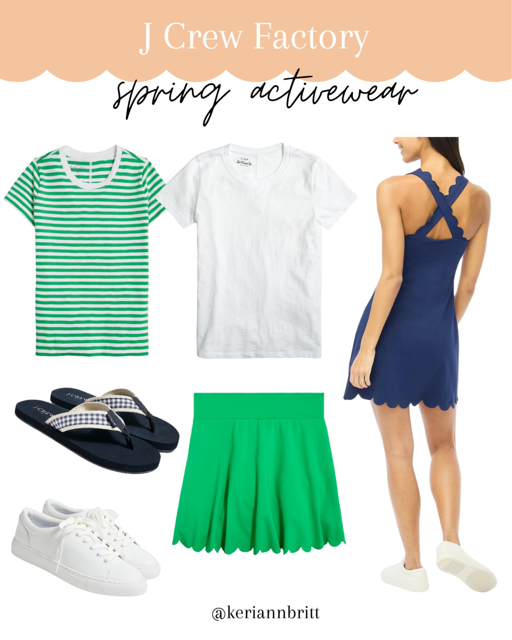 J Crew Factory Spring Activewear 

Pickleball / tennis / golf / country club / sporty outfit / preppy outfit / scallop 

#LTKsalealert #LTKfitness #LTKActive