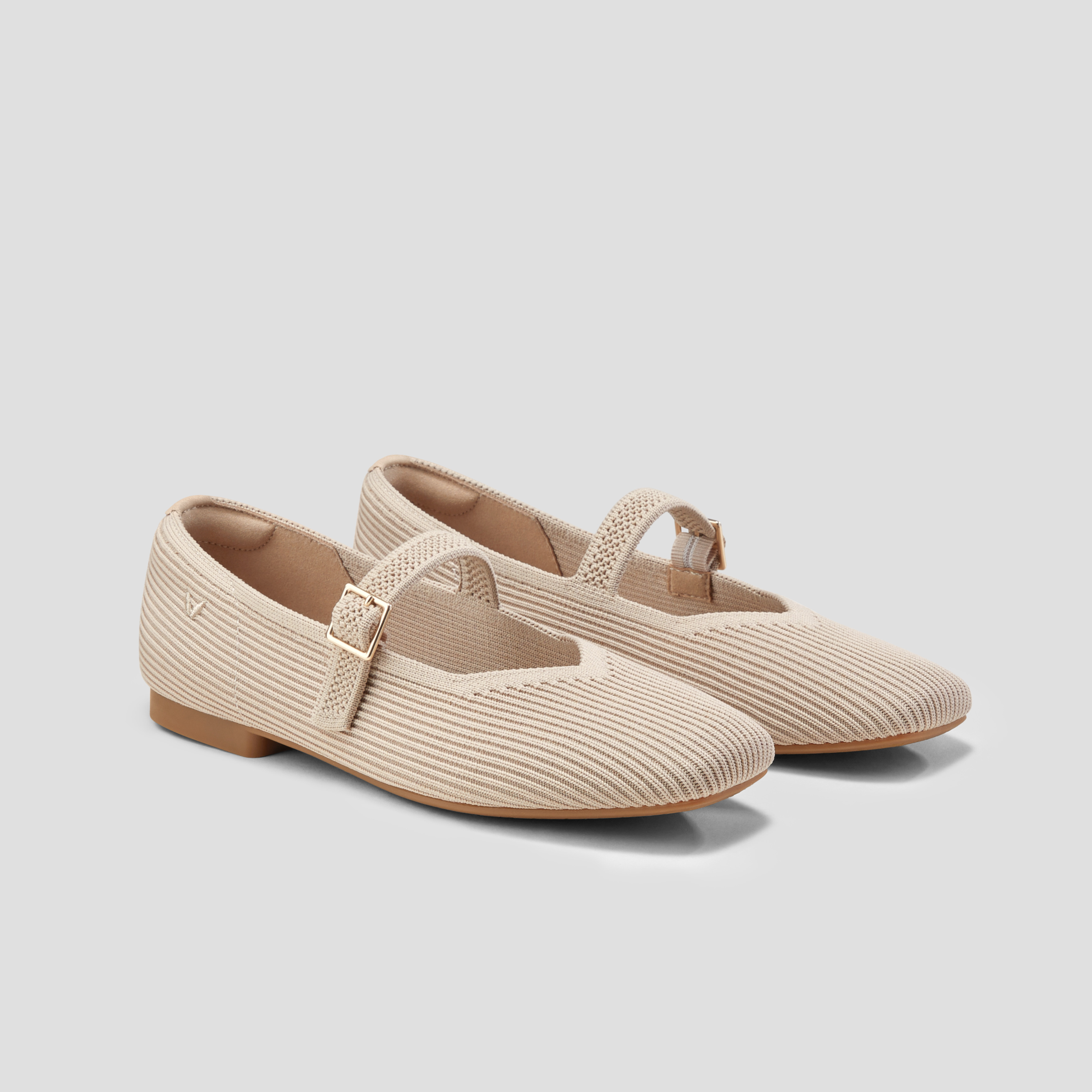 VIVAIA Square-Toe Mary Janes (Margot™ Mary Jane)|ALMOND|2.5-3 | VIVAIA