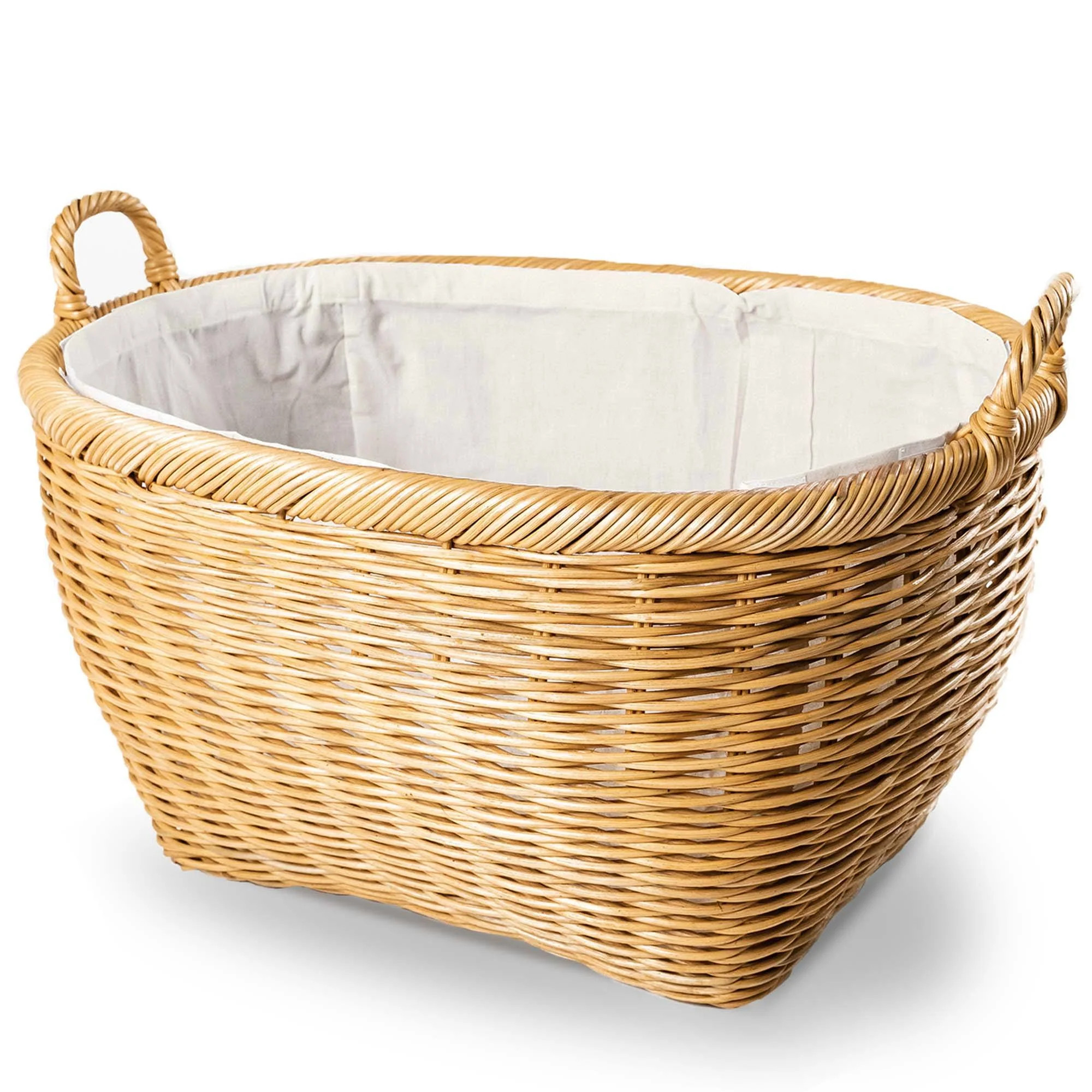 Oval Wicker Laundry Basket | The Basket Lady