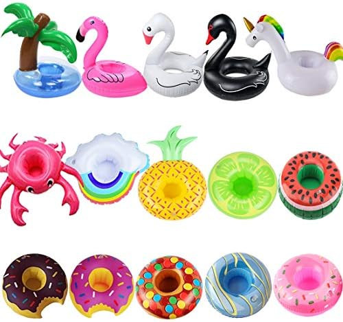 iShyan Inflatable Drink Holder, 15 Pack Drink Floats Inflatable Cup Holders Flamingo Coasters for... | Amazon (US)