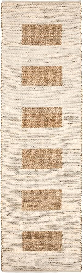 Dash and Albert Milo Jute & Cotton Area Rug - 2.5' x 8' Runner Ivory Stripe Handwoven Accent Rug ... | Amazon (US)