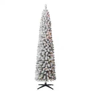 7ft. Pre-Lit Flocked Artificial Christmas Tree, Clear Lights by Ashland® | Michaels | Michaels Stores