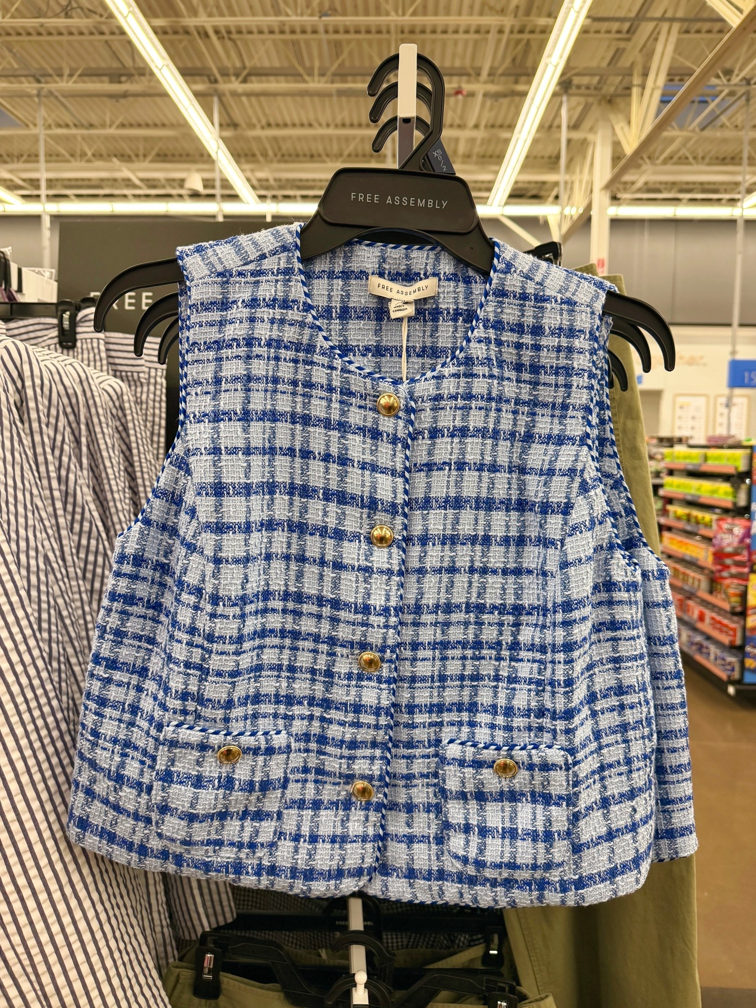 Such a chic spring find! 💙 This Free Assembly Blue Plaid Tweed Vest is polished, feminine, and perfect for work style. 🤩 The light blue tweed, gold-tone buttons, and braided trim give it a classic, put-together look that feels both elegant and modern. 🙌🏻 A very pretty piece for spring outfits — stylish, classy, and surprisingly affordable. Also comes in pink! 🎀  #AffordableFashion #SpringFashion #WalmartFashion

#LTKWorkwear #LTKootd #LTKPetite