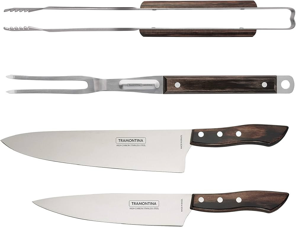 Tramontina Chef's Knife Set, Grill Tongs & Grill Fork 3 Pk - 2 Pc, 80015/003DS | Amazon (US)