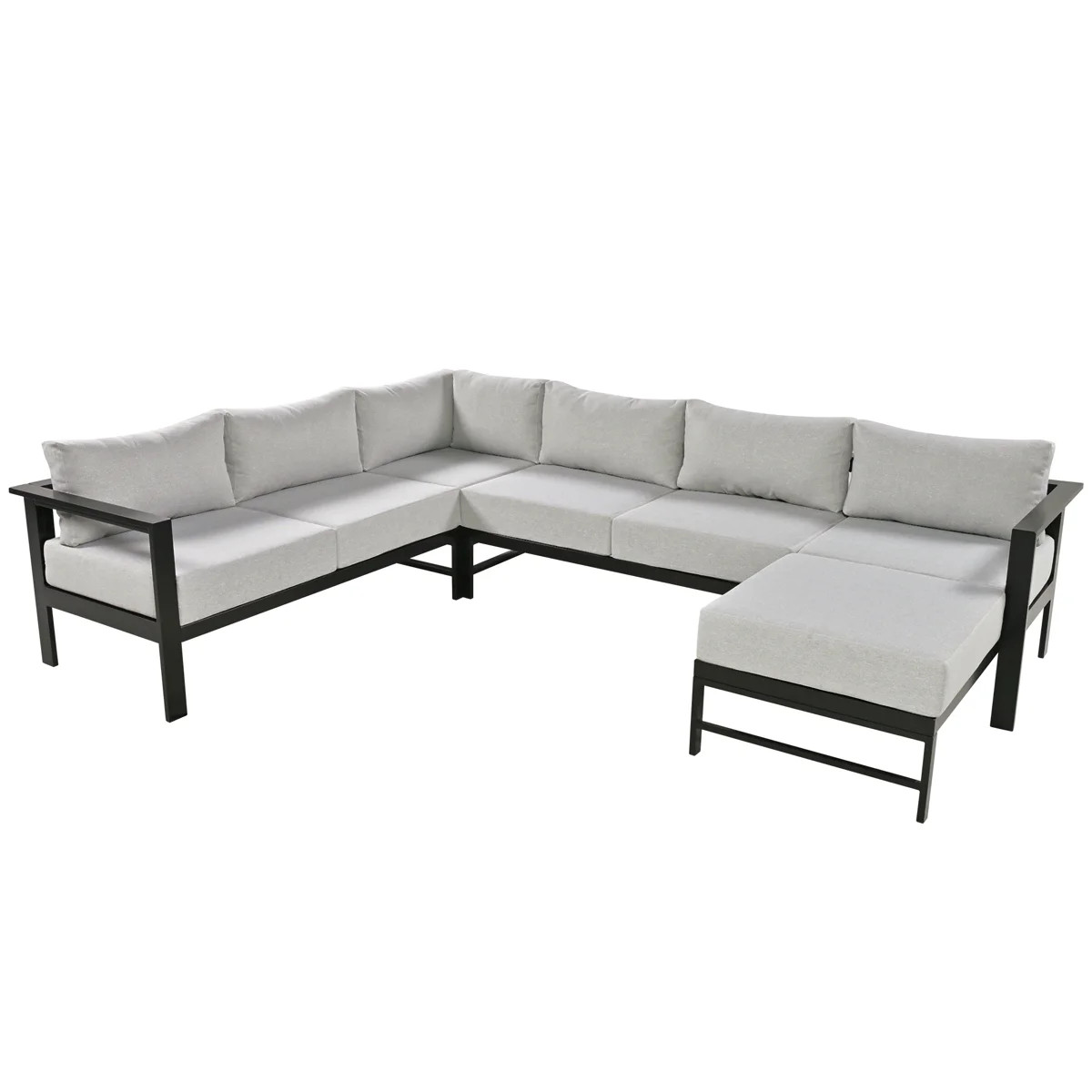 U-Shaped Outdoor Sectional Sofa Set With 5.9'' Ultra-Thick Cushions, All Weather 5-6 Seat Patio C... | Wayfair North America