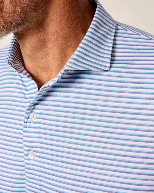 Featherweight Performance Polo - Warwick Stripe | johnnie O