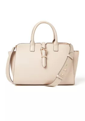 Anne Klein Sculpted Buckle Satchel | Belk