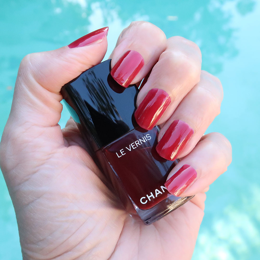 Chanel summer nail polish. Loving this new, limited edition, semi-transparent summer nail polish. It's a great color for late summer and early fall. Love a nail polish color which can transition from one season into the next! 

 #LTKSeasonal #LTKOver40 #LTKBeauty
