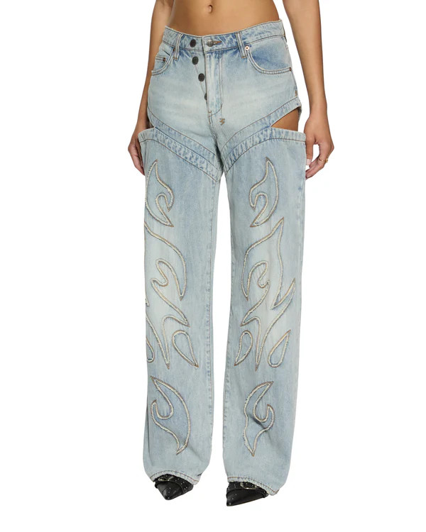 Frontier Low Rider Paragon Patch Jean - Stone Wash Denim  | Ksubi ++ | Ksubi (US)