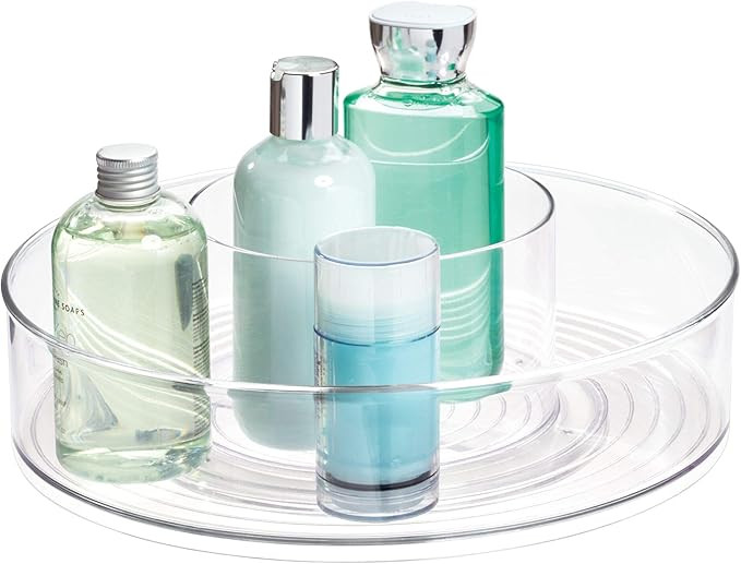 iDesign Linus BPA-Free Plastic Turntable Organizer, 12" x 12" x 3", Spinner | Amazon (US)