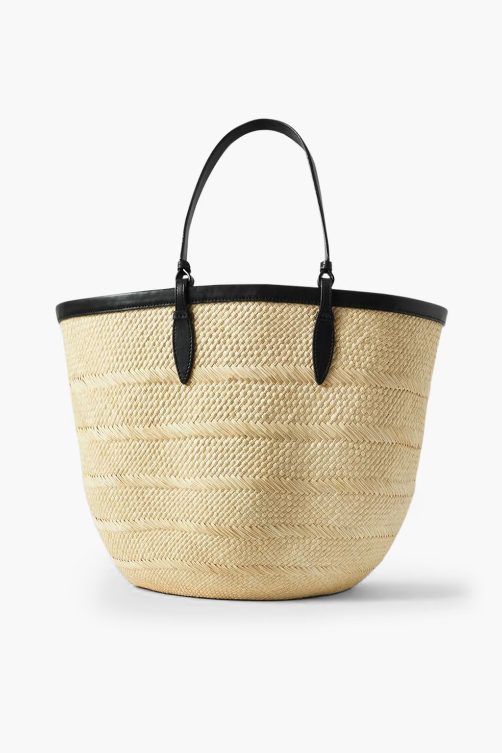 Iraca medium leather-trimmed woven raffia tote - beige - One Size | The Outnet (UK and Europe)
