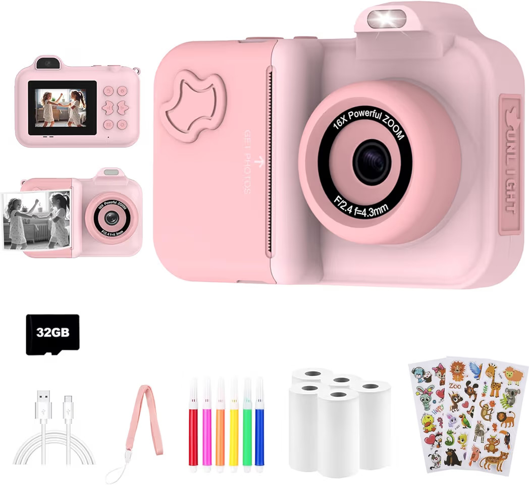Kids Camera Instant Print, Christmas Birthday Gifts Toys for Girls Boys Age 4 5 6 7 8 9 10 11 12 ... | Amazon (US)