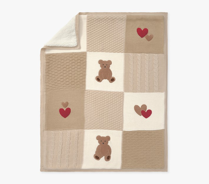 Teddy Bear Heirloom Kid Throw Blanket | Pottery Barn Kids