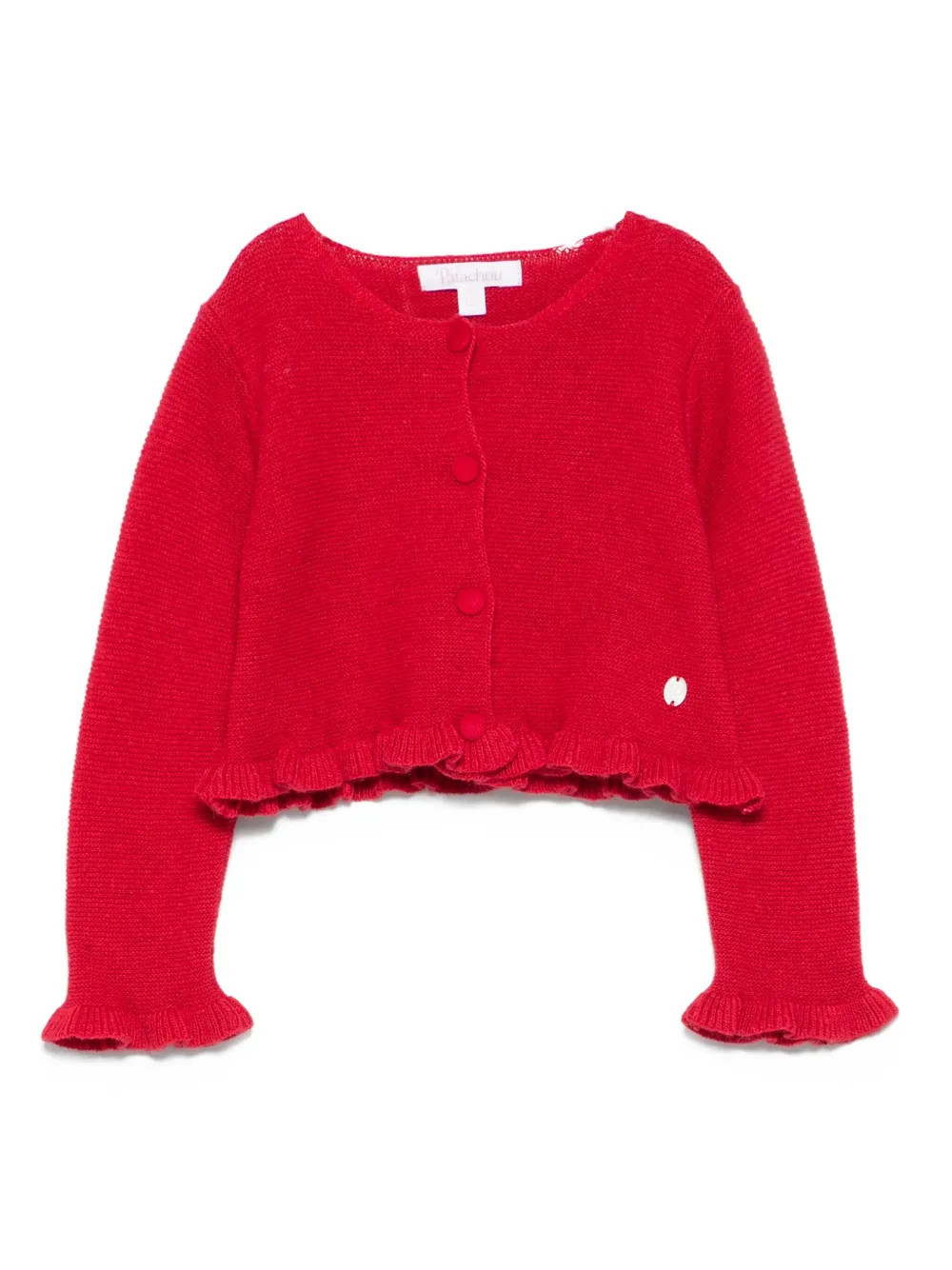 Patachou ruffled cardigan - Red | Farfetch Global