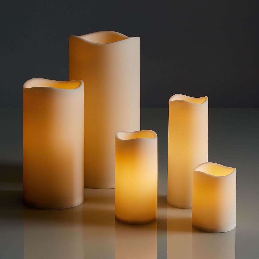 Indoor/Outdoor Flickering Flameless Pillar Candles | West Elm (US)