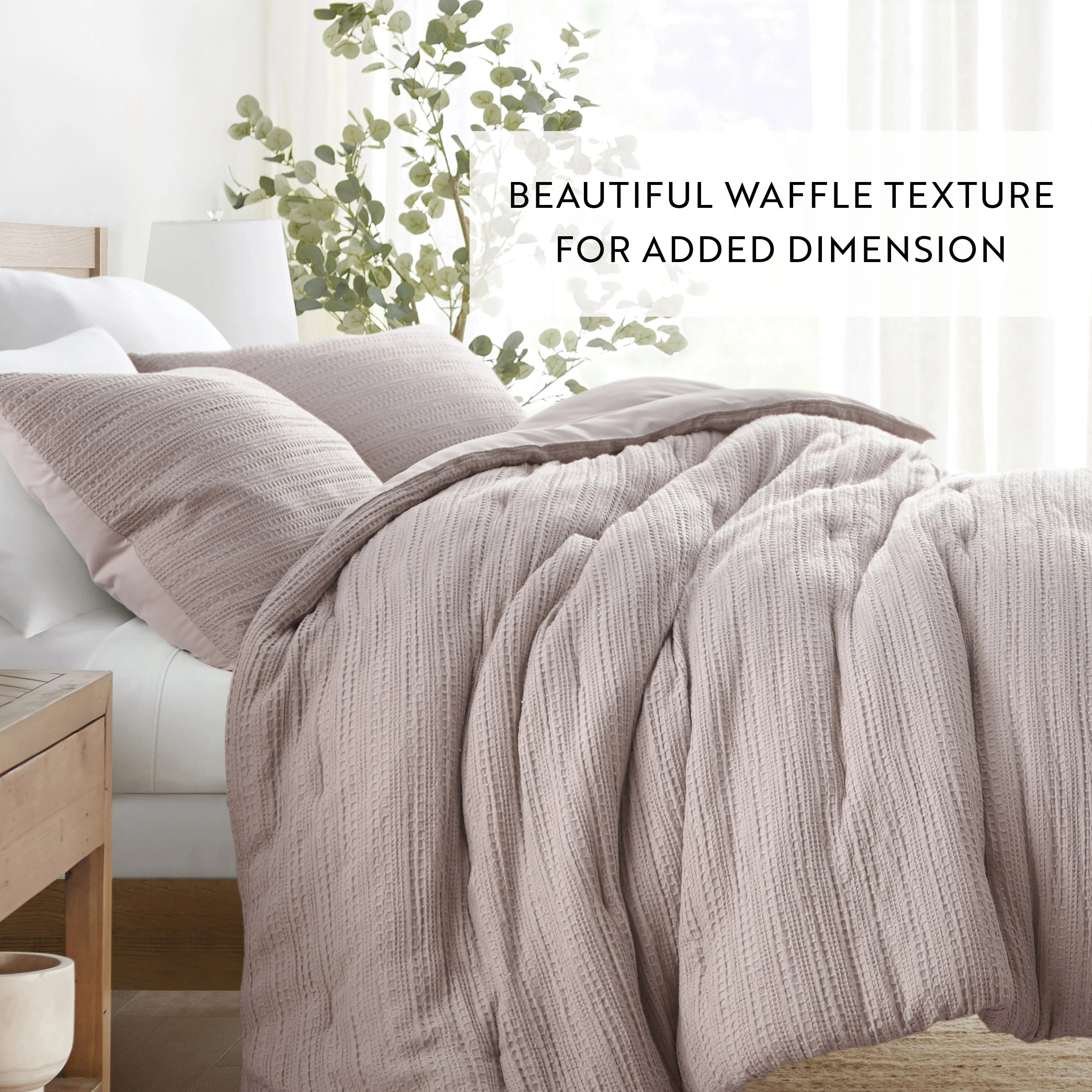 Waffle Textured Down Alternative Comforter Set | Linens & Hutch | Linens and Hutch