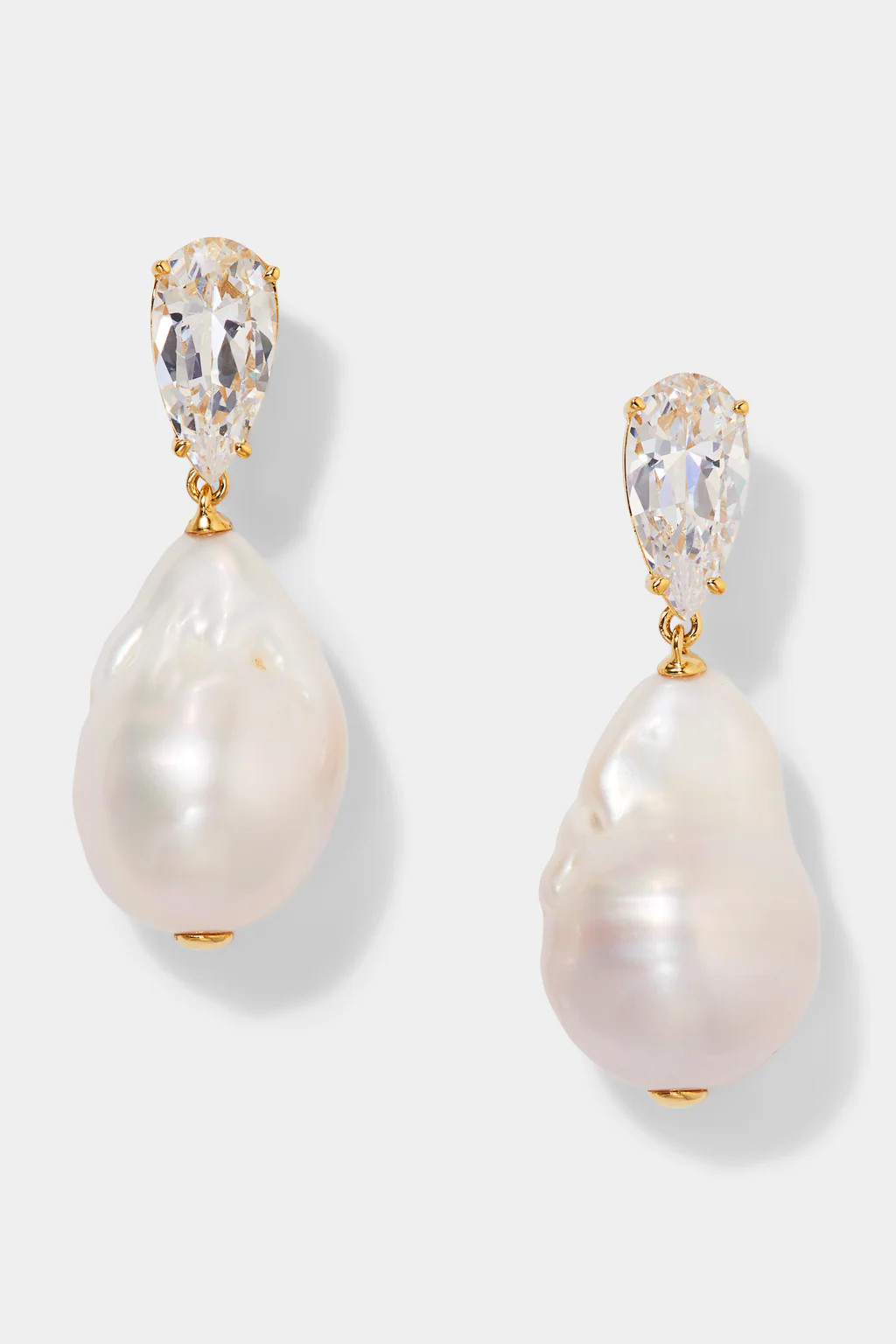 LONDON BAROQUE FRESHWATER PEARL AND CZ DROP EARRINGS | NADRI