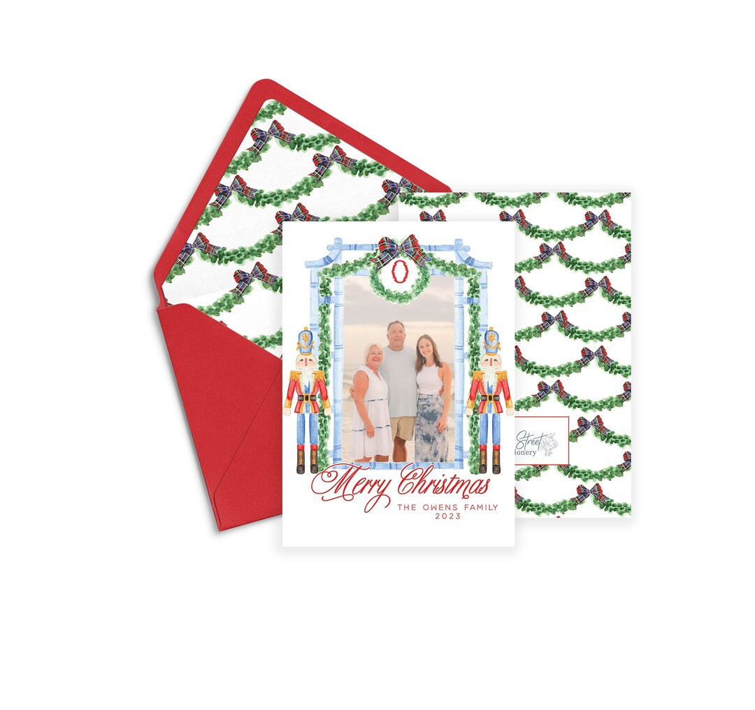 Watercolor Nutcracker Christmas Photo Card Template - Etsy | Etsy (US)