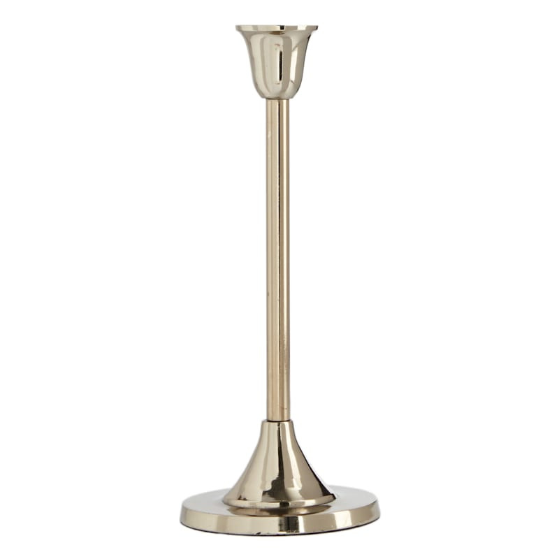 Gold Taper Candle Holder, 10" | At Home