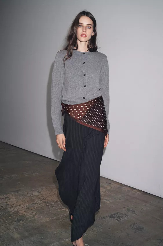 CASHMERE AND WOOL BASIC CARDIGAN | Zara UK