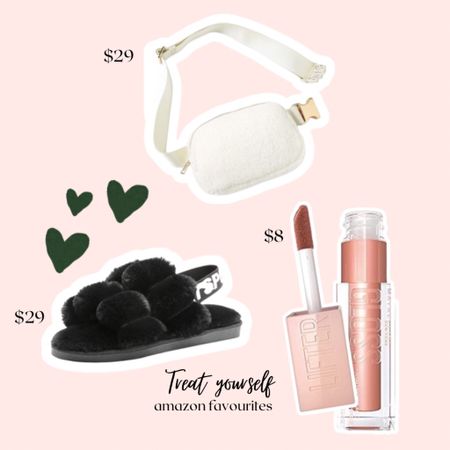 Ladies!! Treat yourself this holiday season with these cute & cozy items. 
Dupe Sherling LuLu crossbody bag, dupe ugg slippers, lip plumping lip gloss
[Amazon Canada]

#LTKSeasonal #LTKGiftGuide #LTKHoliday