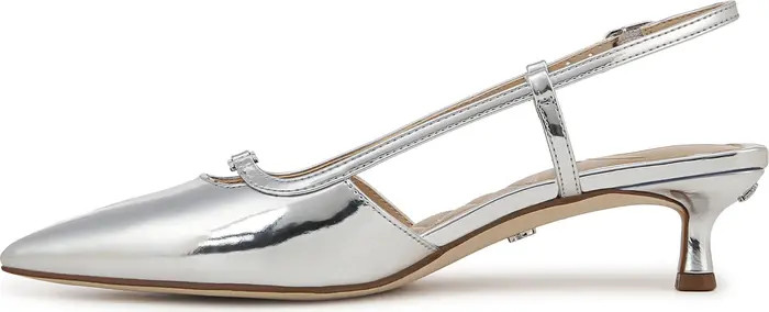 Toni Slingback Pointed Toe Kitten Heel Pump (Women) | Nordstrom Rack