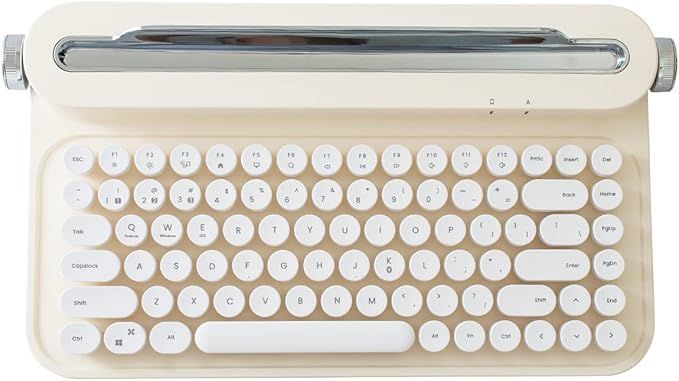 YUNZII ACTTO B305 Wireless Typewriter Keyboard, Retro Bluetooth Aesthetic Keyboard with Integrate... | Amazon (US)