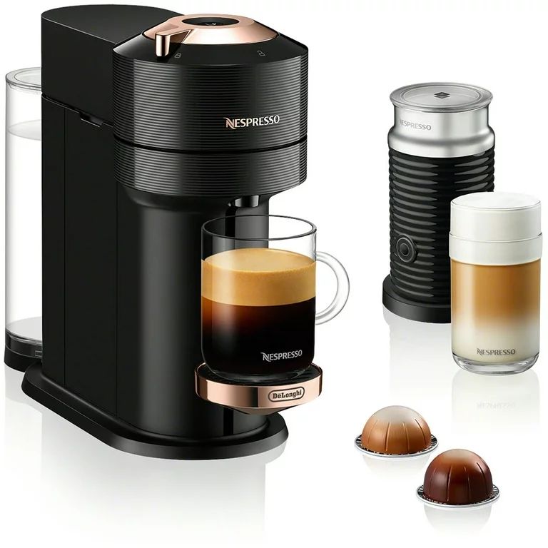 Nespresso by De'Longhi Vertuo Next Premium Coffee and Espresso Maker in Black Rose Gold plus Aero... | Walmart (US)