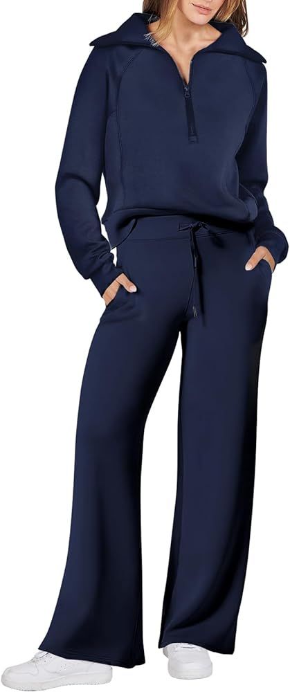ANRABESS Women 2 Piece Outfits Sweatsuit Oversized Sweatshirt Sweatpants Tracksuit Sweat Lounge M... | Amazon (US)