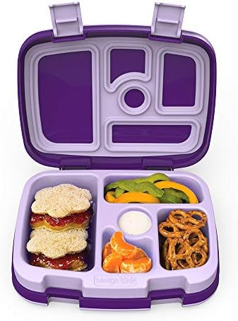 Bentgo Kids Prints (Unicorn) - Leak-Proof, 5-Compartment Bento-Style Kids Lunch Box - Ideal Porti... | Amazon (US)
