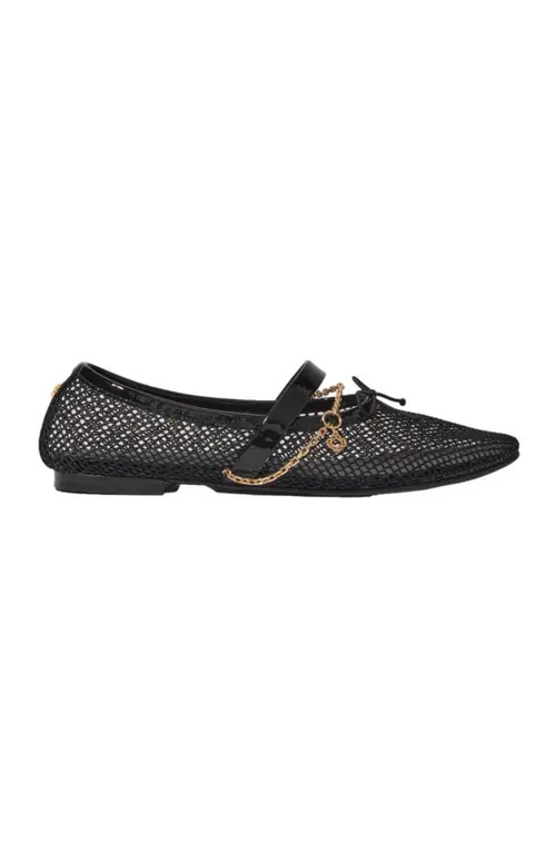 maje Mesh ballet flats in Black at Nordstrom, Size 39 | Nordstrom