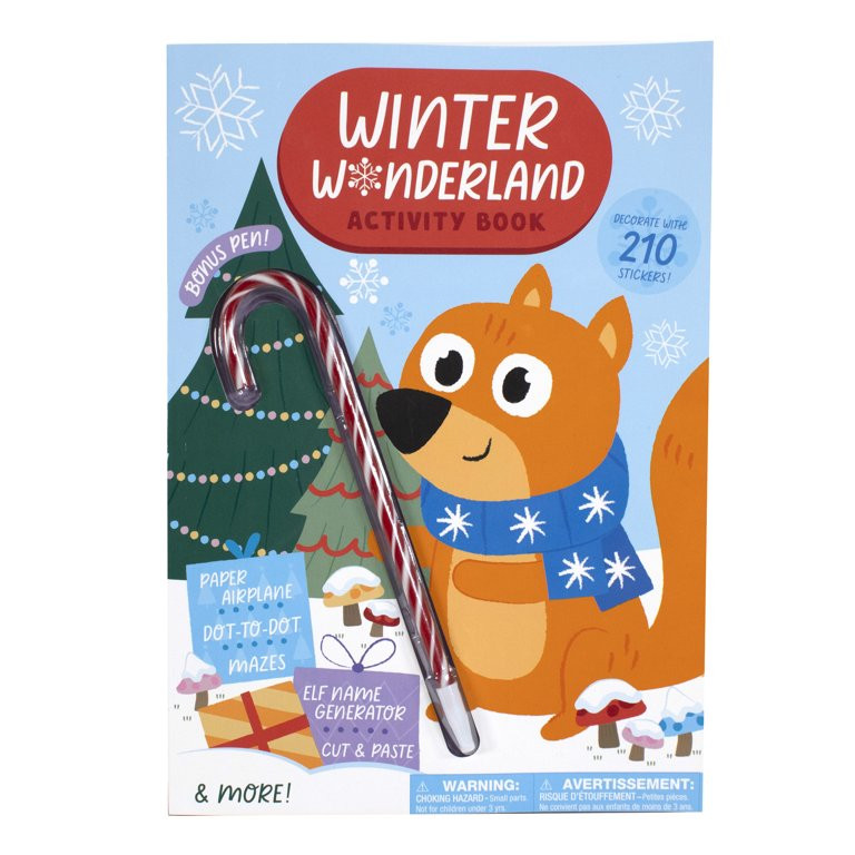 8" x 11.2" Christmas Coloring and Sticker Child's Book, Candy Cane Pen, Holiday Time (1-Count) - ... | Walmart (US)