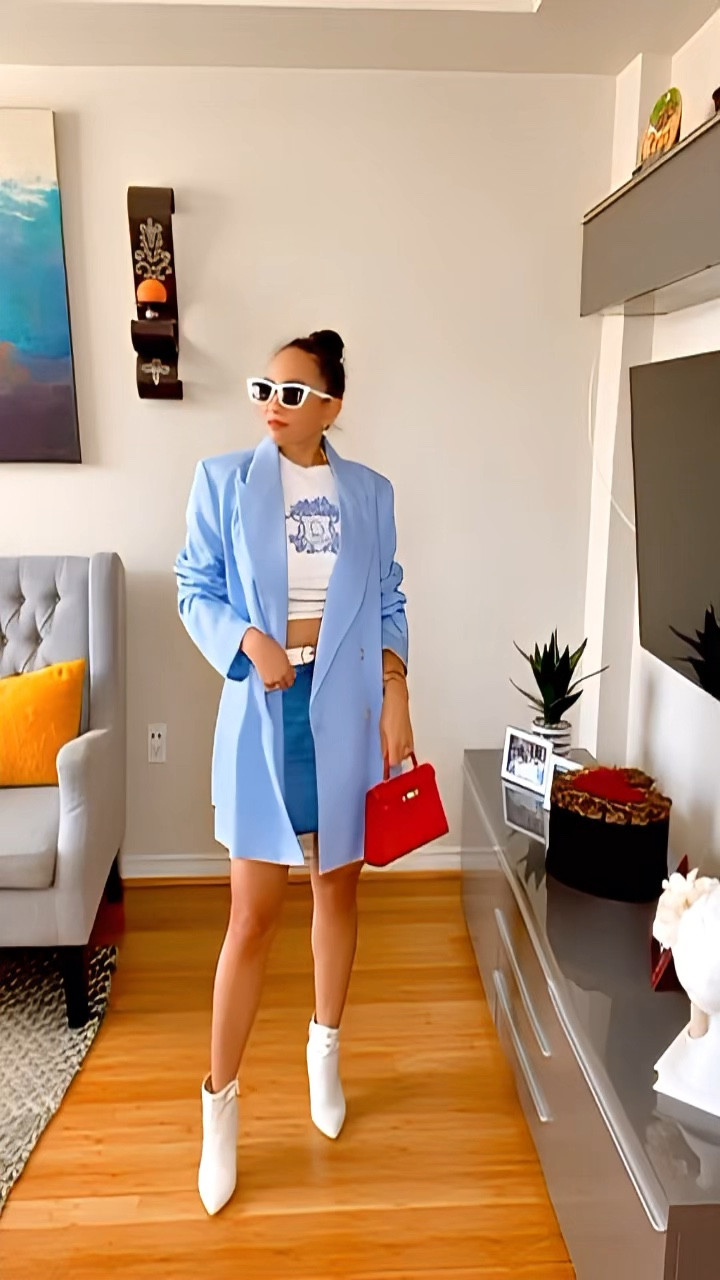 Transitional Light Blue Blazer Outfit 
#transitionaloutfit
#blazer
#ootd

#LTKsalealert #LTKfindsunder100 #LTKfindsunder50