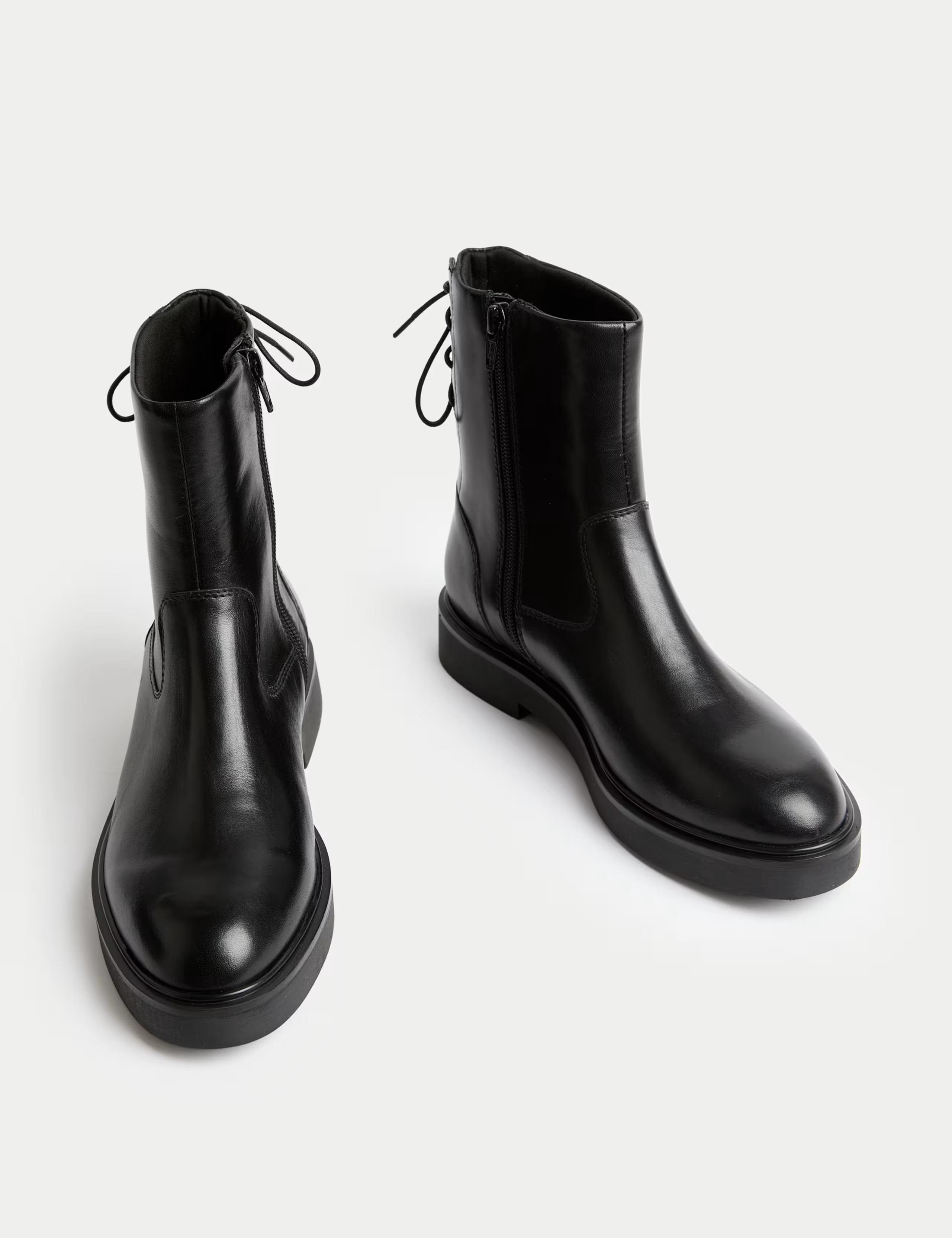 Leather Block Heel Ankle Boots | Marks & Spencer (UK)