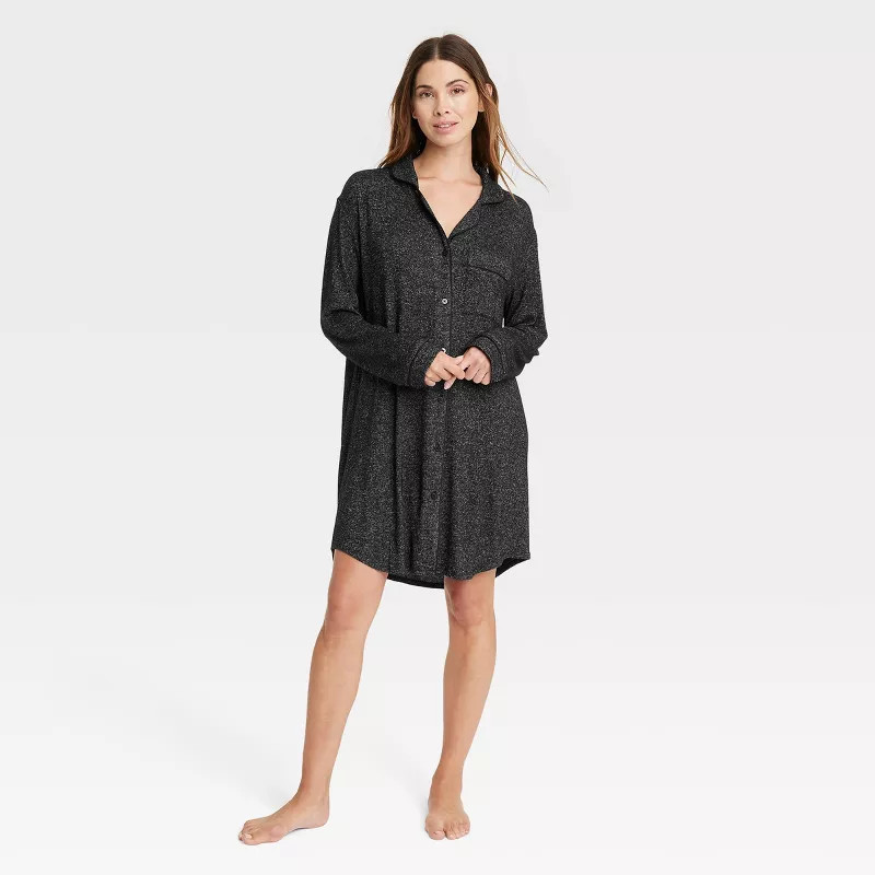 Women's Perfectly Cozy Notch Collar NightGown - Stars Above™ | Target