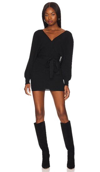 Deena Sweater Dress in Black | Revolve Clothing (Global)
