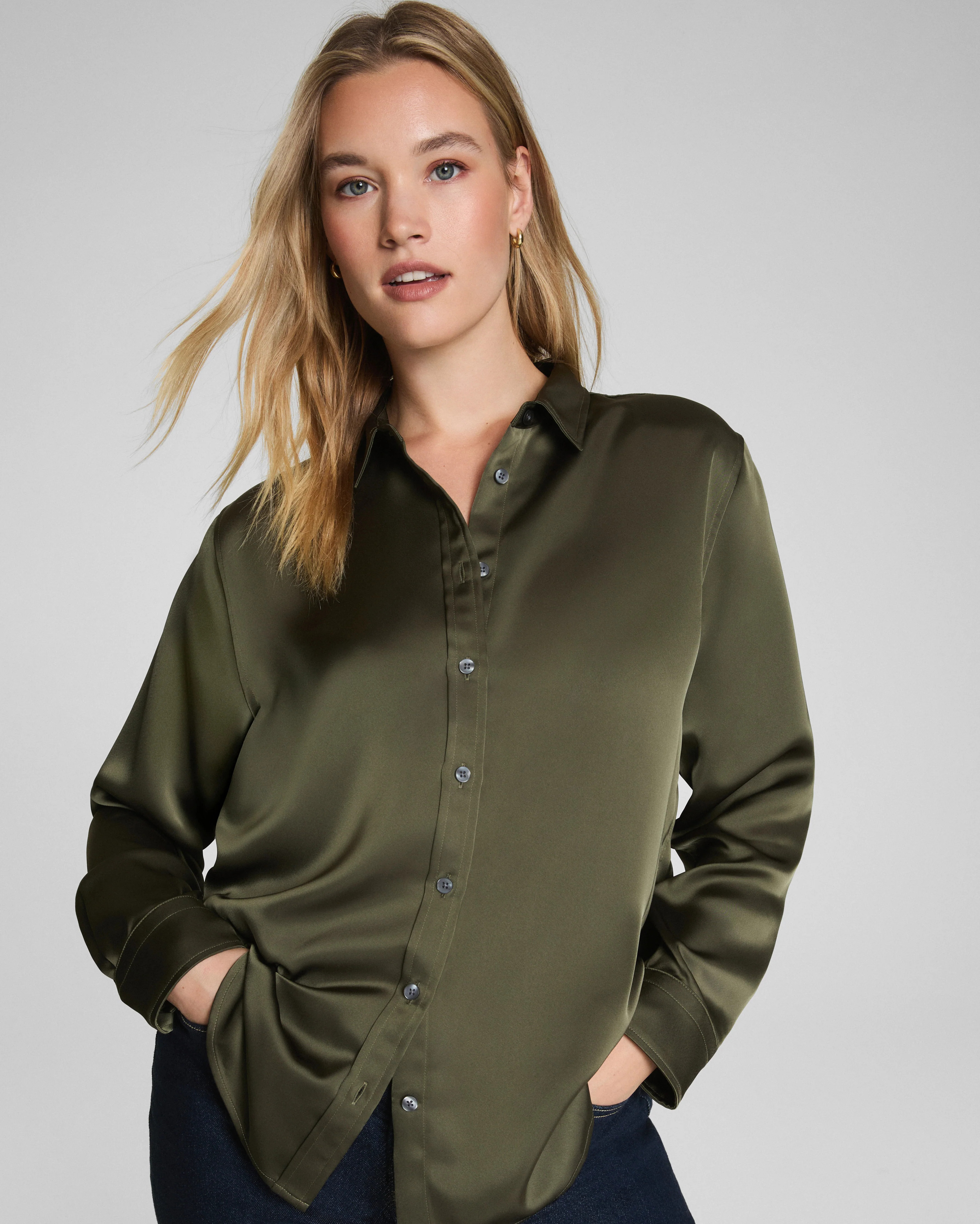 Silky Smooth Button Down | SPANX | Spanx