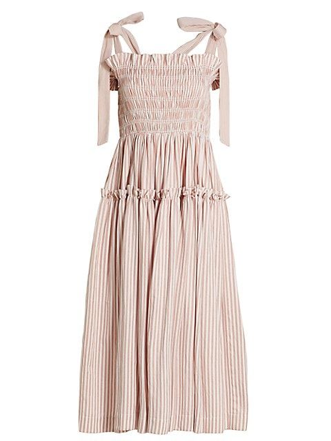 Ida Tiered Smocked Midi-Dress | Saks Fifth Avenue