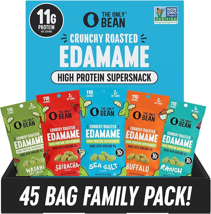 The Only Bean High Protein Snacks, Healthy Office Snack, Healthy Snacks for Adults and Kids for L... | Amazon (US)